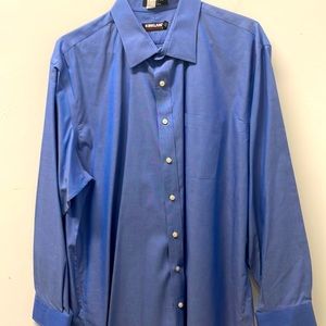 Kirkland Blue Poplin Buttoned Down Long sleeved Shirt Size 18-35